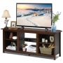 TV stand, 4 compartments, Brown