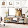 TV stand, 5 shelves, 6 casters, 149.86 × 33.02 × 40.64 cm