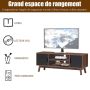 TV Stand, Open Shelf and 2 Cabinets