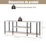 TV stand, Open shelves, 110.49 × 29.21 × 40.64 cm