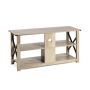 TV stand, for up to 55-inch TVs, Gray, 119.38 × 40.64 × 59.69 cm