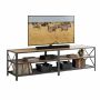 Telerilaud Relaxdays 10052349_1245, 4 avatud sektsiooni, pruun/must, 180 × 52 × 39 cm
