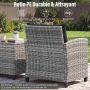 Patio furniture set, 3-piece, 2 chairs and table, Black, 67 × 64 × 77 cm
