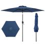 Terrace umbrella 230×230 cm, blue, with crank mechanism, tilts up to 35°