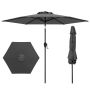 Patio umbrella 230 cm, adjustable angle 35°, gray, 6 ribs
