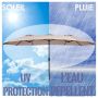 Terrace umbrella, double-sided, 12 ribs, 15 × 9 × 8 feet