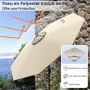Patio umbrella, Sand, Ø 270 × 240 cm
