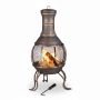 Террасный камин Relaxdays Chimenea 10026554.0, Медный/чёрный, 44 × 89 × 44 см