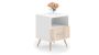 Nightstand Logan 53x37x40, white/beige