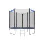 Trampoline Ø 244 cm. with safety net, ladder and padded posts, blue