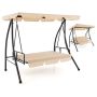 Transformable rocking chair with canopy, 2-seater, beige