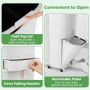 Three-compartment trash can, 2 buckets, compartment and drawer, White, 43 × 82.5 × 29 cm