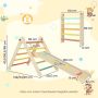 Triangular climbing set, 3 in 1, 134/114/87 × 59.5 × 40.5/56.5/68 cm
