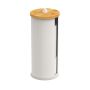 Tualettpaberihoidik Relaxdays 10051556_49, 3 rulli, Valge/helepruun, Ø 14,5 × 49 cm
