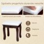Dressing table with LED lighting, 3 drawers, with stool