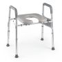 Toilet seat riser with armrests, 46 × 68 × 65 cm