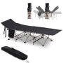Camping folding bed Outsunny 190x68x52cm., black/cream color
