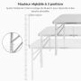 Set of 2 camping tables, 122 × 61 × 33–66 cm