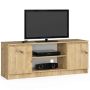 TV-laud RTV K140 2D 1P, 2 ust, pruun, 140 × 55 × 40 cm
