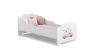 Children's bed Anna with mattress 164 cm x 85 cm x 63 cm, kitten