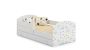 Children's bed Luk with drawer, mattress and barrier protection 164 cm x 85 cm x 63 cm, sky