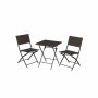 Garden furniture set made of polyrattan, brown