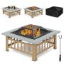 Fire pit, 3 in 1, 81 × 81 × 50 cm