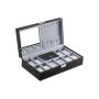 Watch box, for 8 watches with mirror