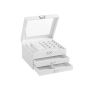 Jewelry box with mirror JBC158W01, white