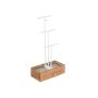 2-in-1 jewelry holder, vintage brown and white