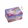 Jewelry box with music and mirror, purple