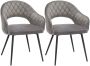 2 pcs modern kitchen chairs dining chair set grey