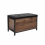 Soft bench with folding lid, brown/black