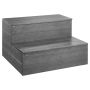 Hot tub steps, 2-step, HIPS, graphite gray, 635 mm wide