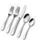 30-piece silver-colored stainless steel cutlery set, for 6 people