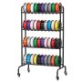 3D printer filament storage shelf, 4 tiers with wheels