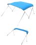 3-Pole Boat Bimini Top, 600D Polyester, Aluminum Frame, Pacific Blue, 72" x 73"-78" x 46"