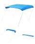 4-Pole 600D Polyester Bimini Boat Canopy, 96" x 91-96", Pacific Blue