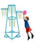 Children's basketball hoop with adjustable stand and 3 balls