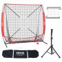 Baseball practice net 5x5 feet with arch frame and carrying bag