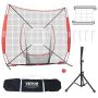 7x7 ft portable baseball softball practice net with frame
