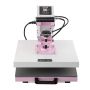 Heat press 38x38 cm, retractable, for heat transfer, pink