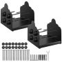 Post brackets 8x8, carbon steel, black, 2 pcs., 200x190 mm