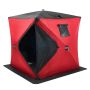 Portable Thermal Ice Tent for Ice Fishing, 3-4 Person, Red, 71"x71"