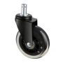 Office chair casters 7.6 cm, for wooden floors and carpets, set of 5