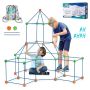Fort building set for kids, 120 pcs., educational STEM toy, 4-8+ years