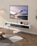 Floating TV stand 55", white, chipboard