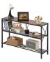 Narrow Metal Console Coffee Table, 42 Inch, 3 Tiers