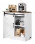 Rustic Style Coffee Bar Cabinet with 3 Shelves, 31.5x13.8x31.5 inches