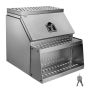 Aluminum side tool box for semi-trailer, 610x695x645 mm, waterproof, with T-handle and keys